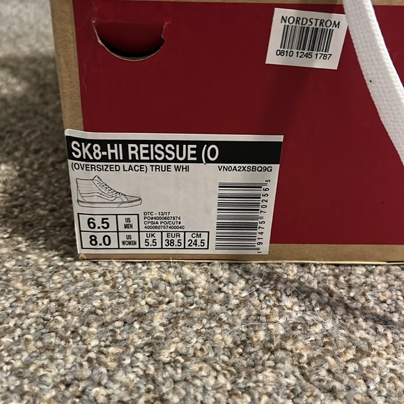 White Sk8-Hi Vans Reissue - Picture 4 of 4